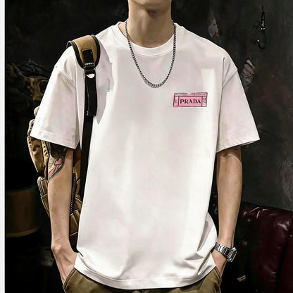 Unisex Casual Short Sleeve | 200GSM Heavyweight Cotton Printed Crew Neck Tee 068