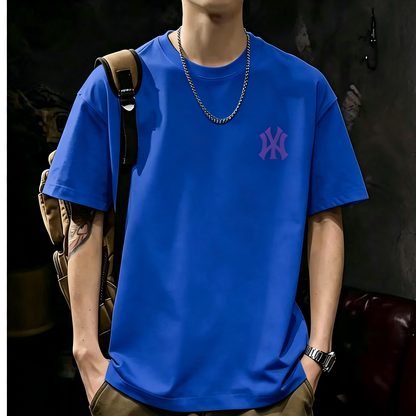 Unisex Casual Short Sleeve | 200GSM Heavyweight Cotton Printed Crew Neck Tee 071