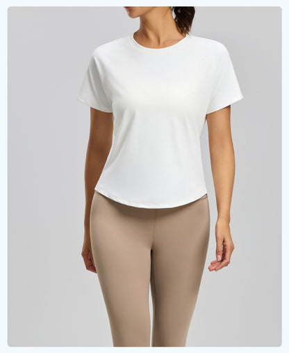 Women's New Summer Loose Mesh Yoga Short Sleeve Top, Breathable Lightweight Sports Fitness T-Shirt, Ideal for Running, Workout and Daily Casual Active Wear