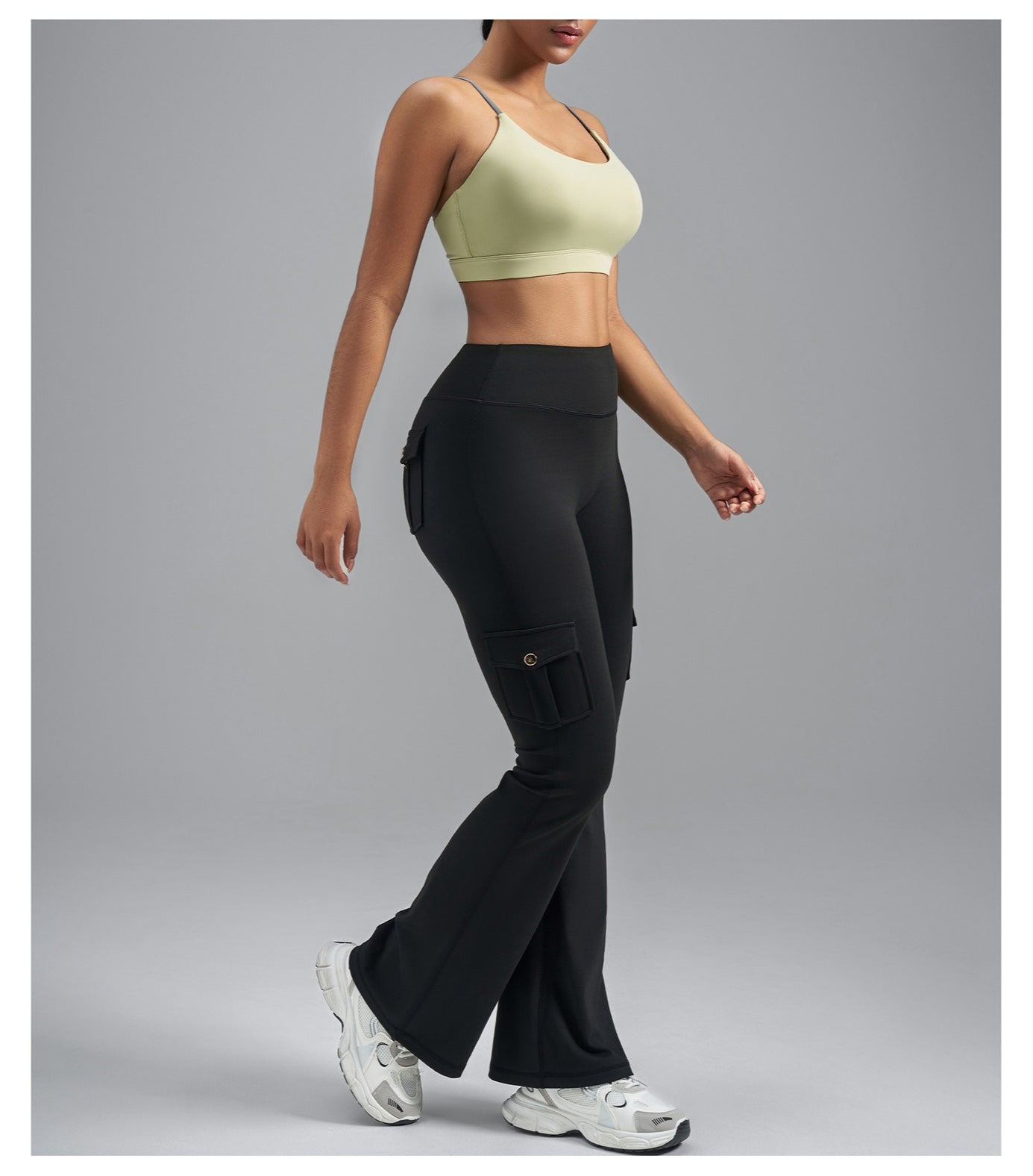 Women's Summer Color Block Sports Bra, High Impact Shockproof Push Up Beauty Back Yoga Workout Top for Running Fitness