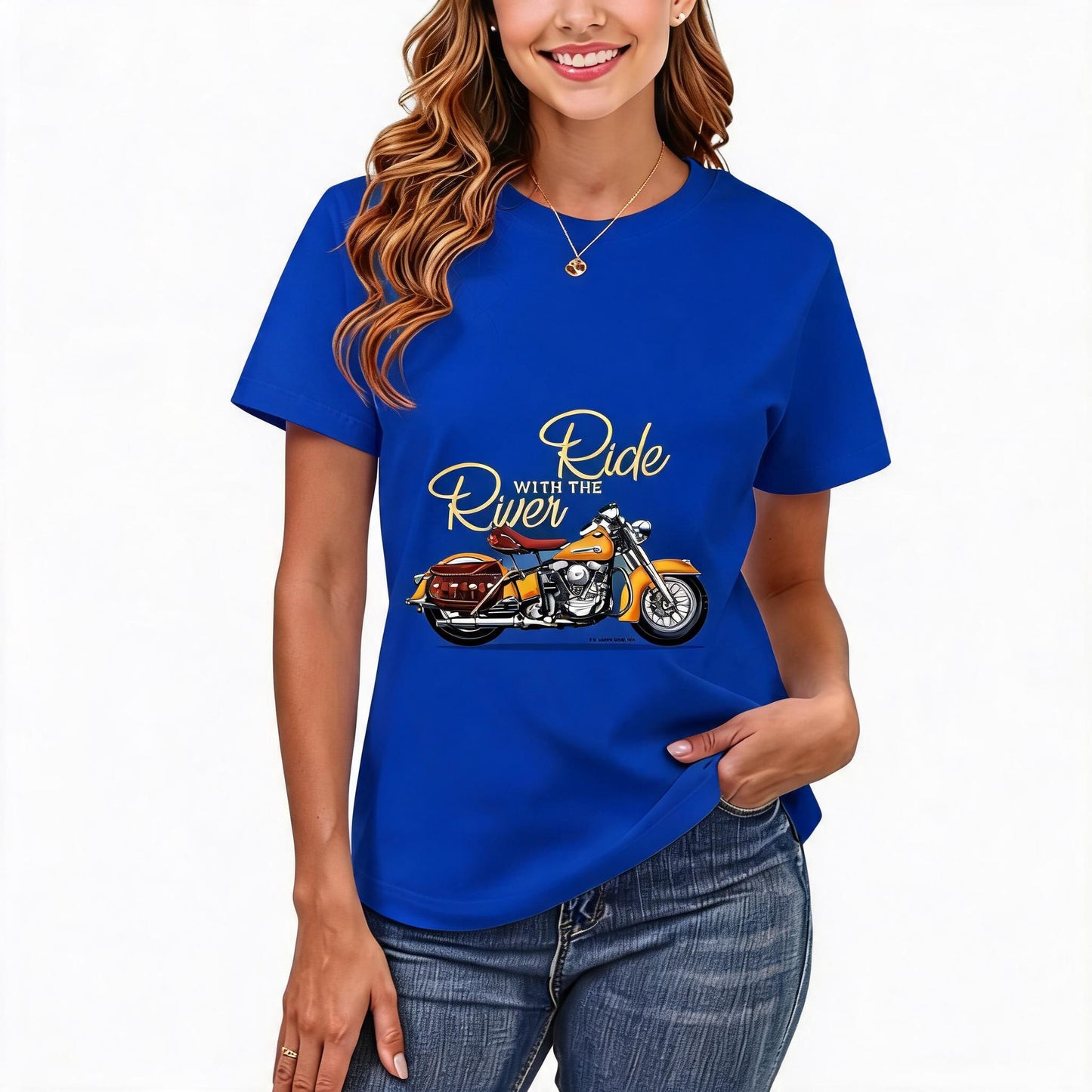 Women's Loose Fit Printed T-shirt | 200GSM Soft Breathable Cotton, Trendy Pattern for Daily & Outdoor Use 118