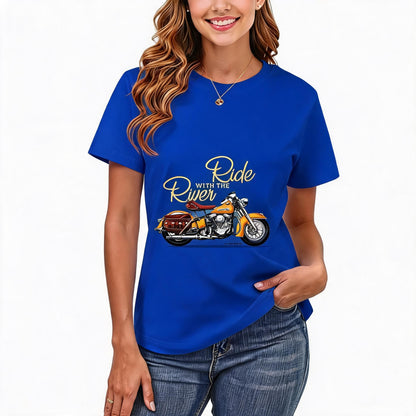 Women's Loose Fit Printed T-shirt | 200GSM Soft Breathable Cotton, Trendy Pattern for Daily & Outdoor Use 118