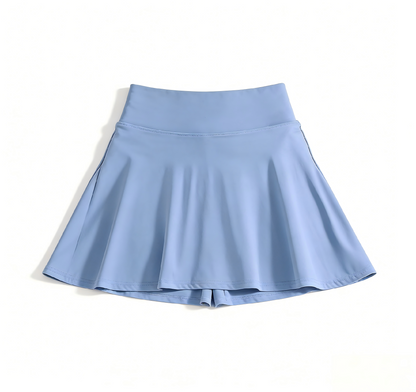 Women's Summer Outdoor Anti-Exposure Sports Skort – Naked Feel, 2-in-1 Design, Yoga Workout Short Skirt