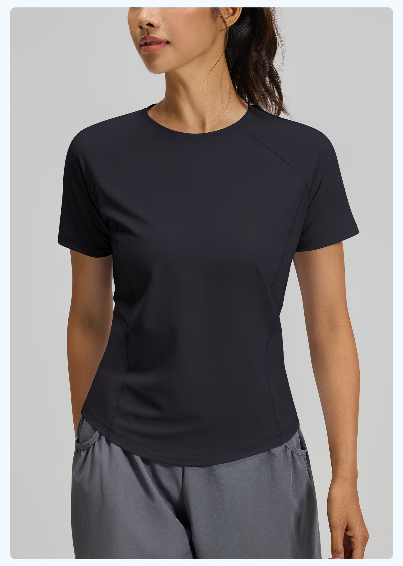 Women's Summer Fitness Short Sleeve Tee with Back Mesh Panel, Breathable Quick-Dry Fabric, Lightweight Yoga Sports T-Shirt Suitable for Outdoor Running, Gym Training and Daily Active Wear