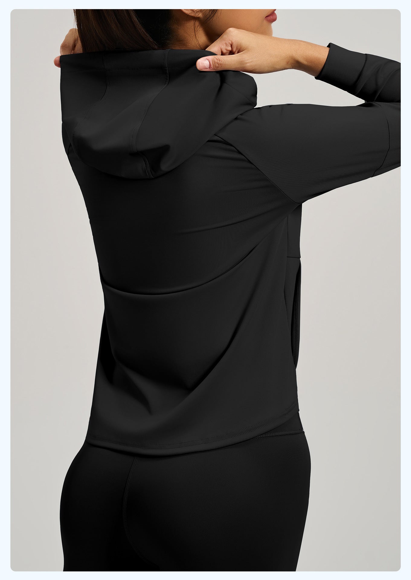 Loose Hooded Cardigan, Yoga & Sports Wear, Zipper Running Jacket for Women