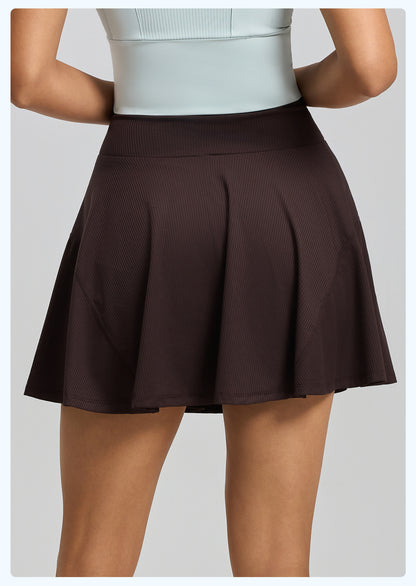 Women’s Running Sports Skort – 2-in-1 High Waist Yoga Tennis Skort, Anti-Exposure