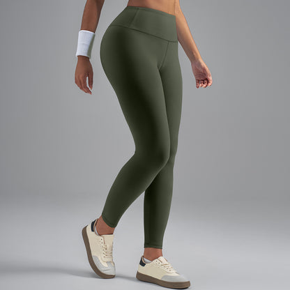 Plus Size Women High Waist Yoga Leggings, Stretchy Fabric Hip Shaping Cut Fitness Workout Pants