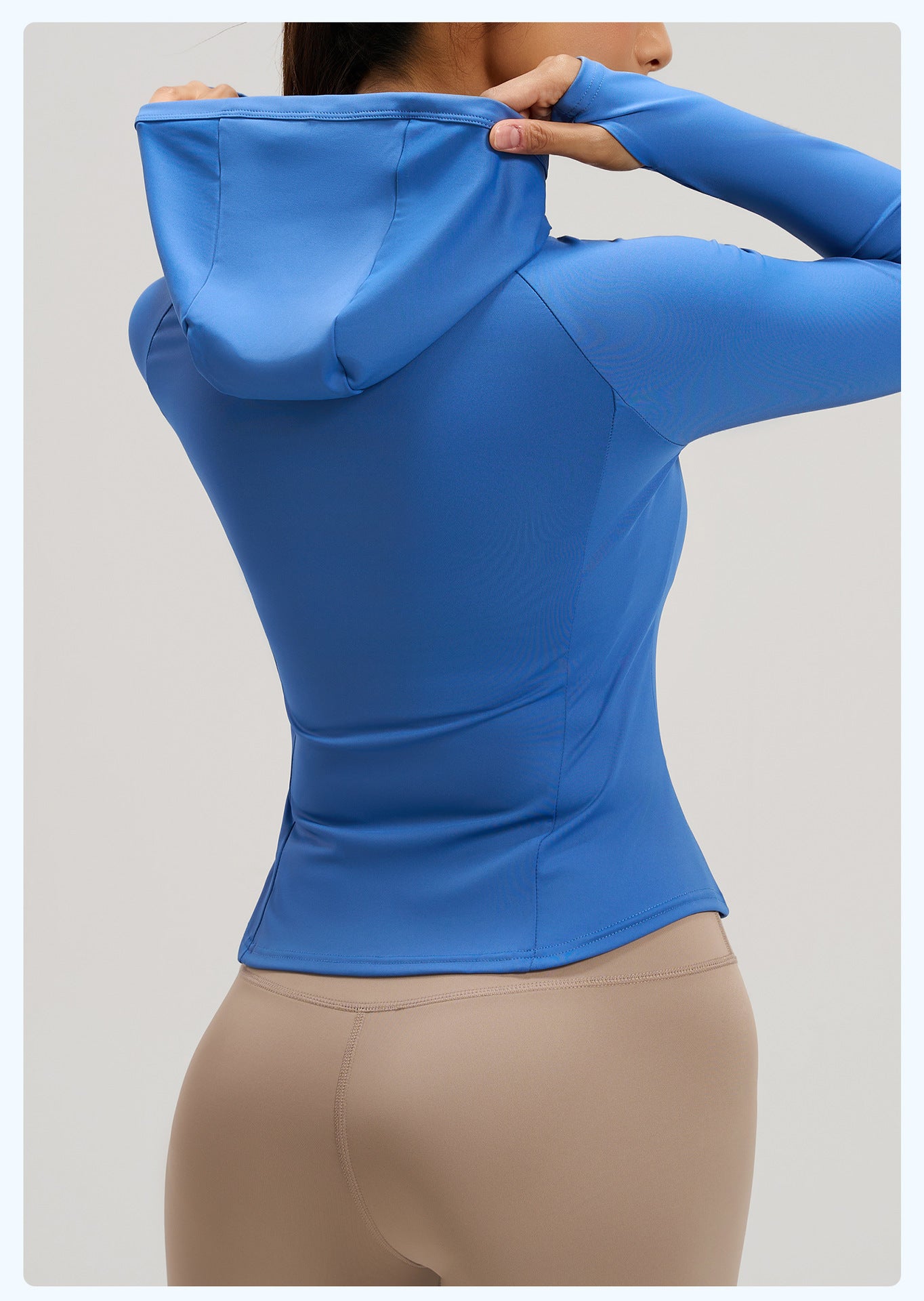 Women's New Spring Hooded Yoga Jacket with Pockets, Slim Fit Workout Sports Coat