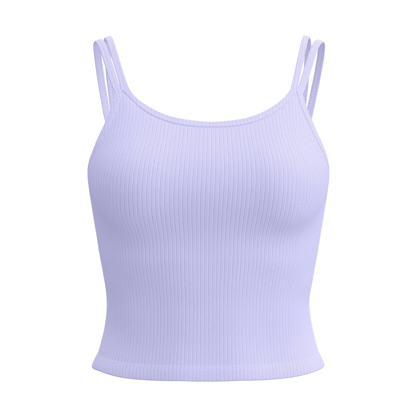 New Striped Yoga Tank Top for Women, High Elastic & Breathable, U-Shaped Beauty Back with Fixed Bra Pads Sports Bra