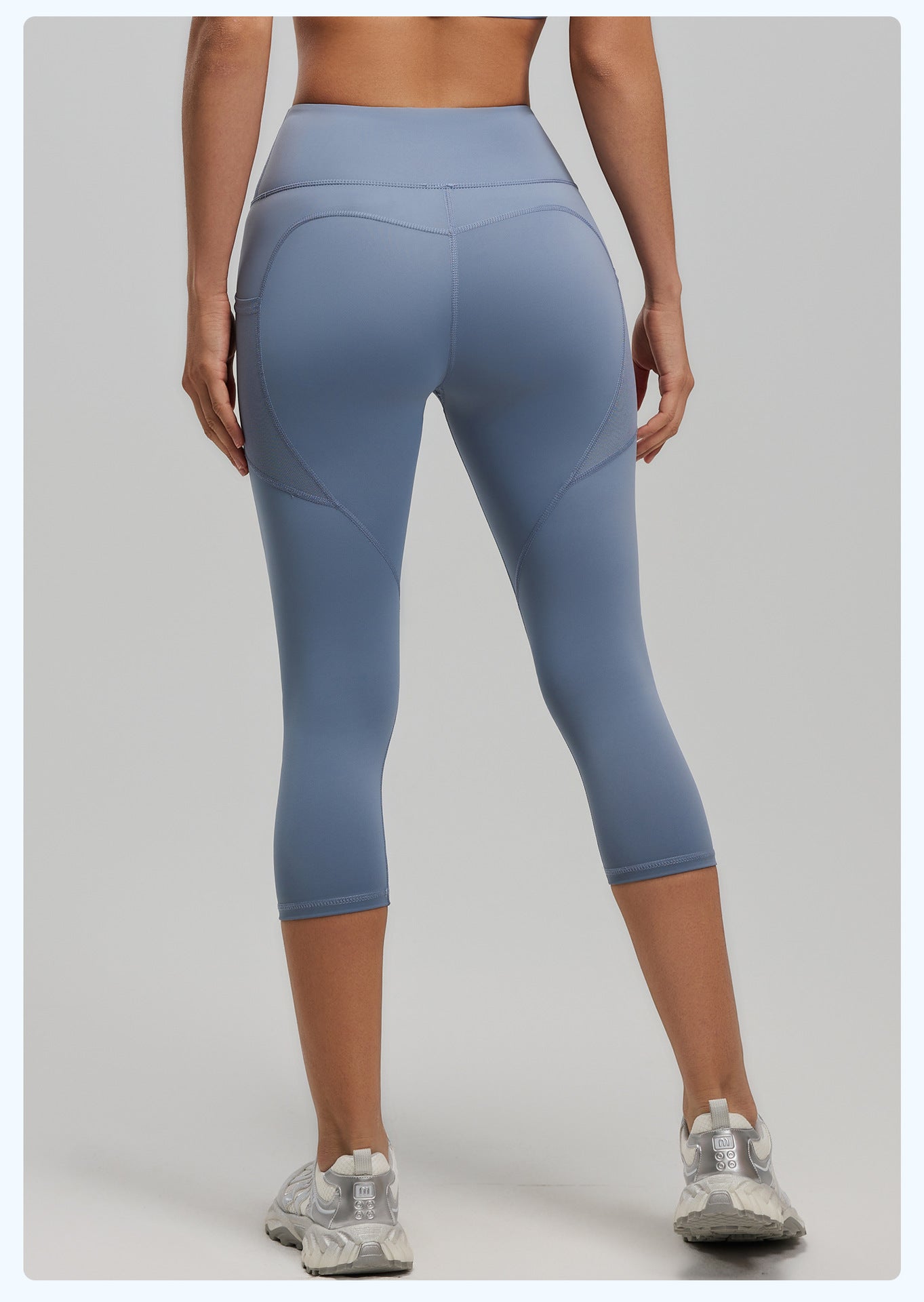 Women's High Waist 7/8 Yoga Pants with Side Pockets, Butt Lifting Booty Sculpting Tight Fitness Leggings