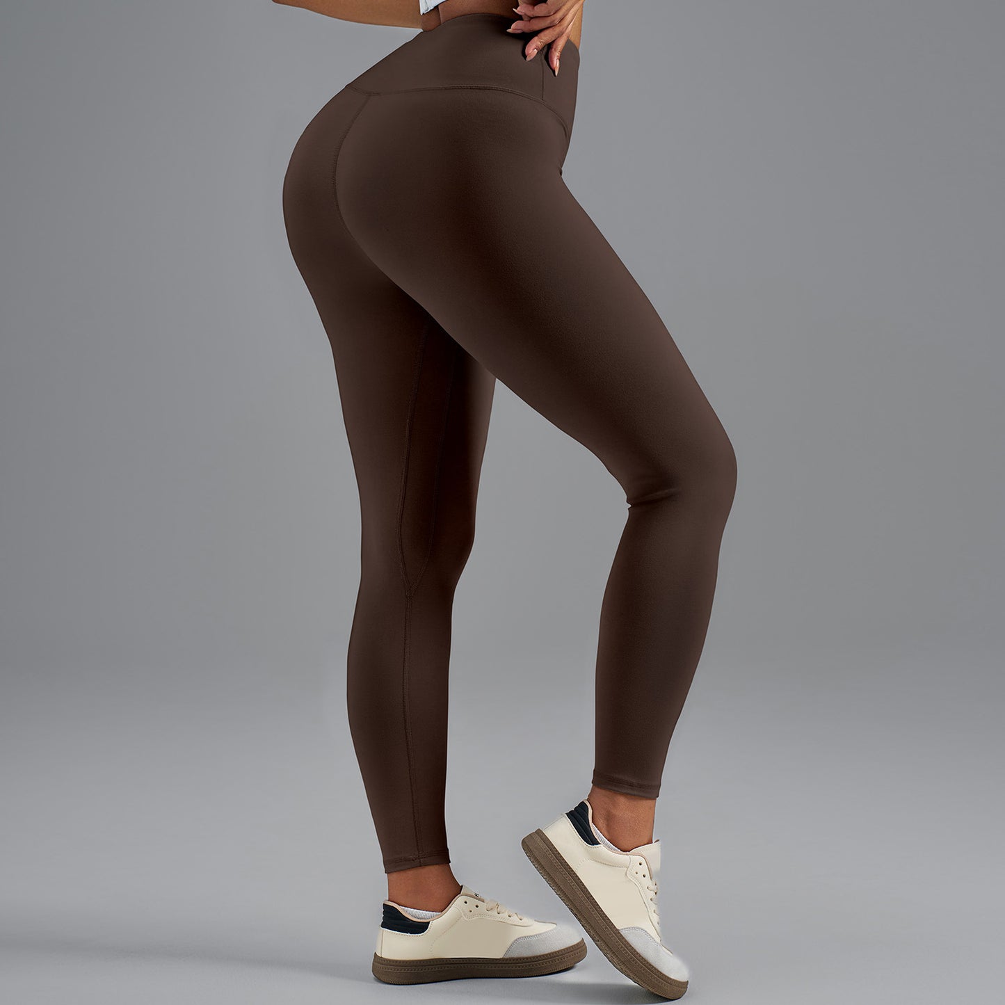 Plus Size Women High Waist Yoga Leggings, Stretchy Fabric Hip Shaping Cut Fitness Workout Pants