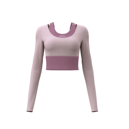 Women's New Slim Fit Workout Set, Shockproof Color Block 2-in-1 Design, Built-in Bra Yoga Active Wear