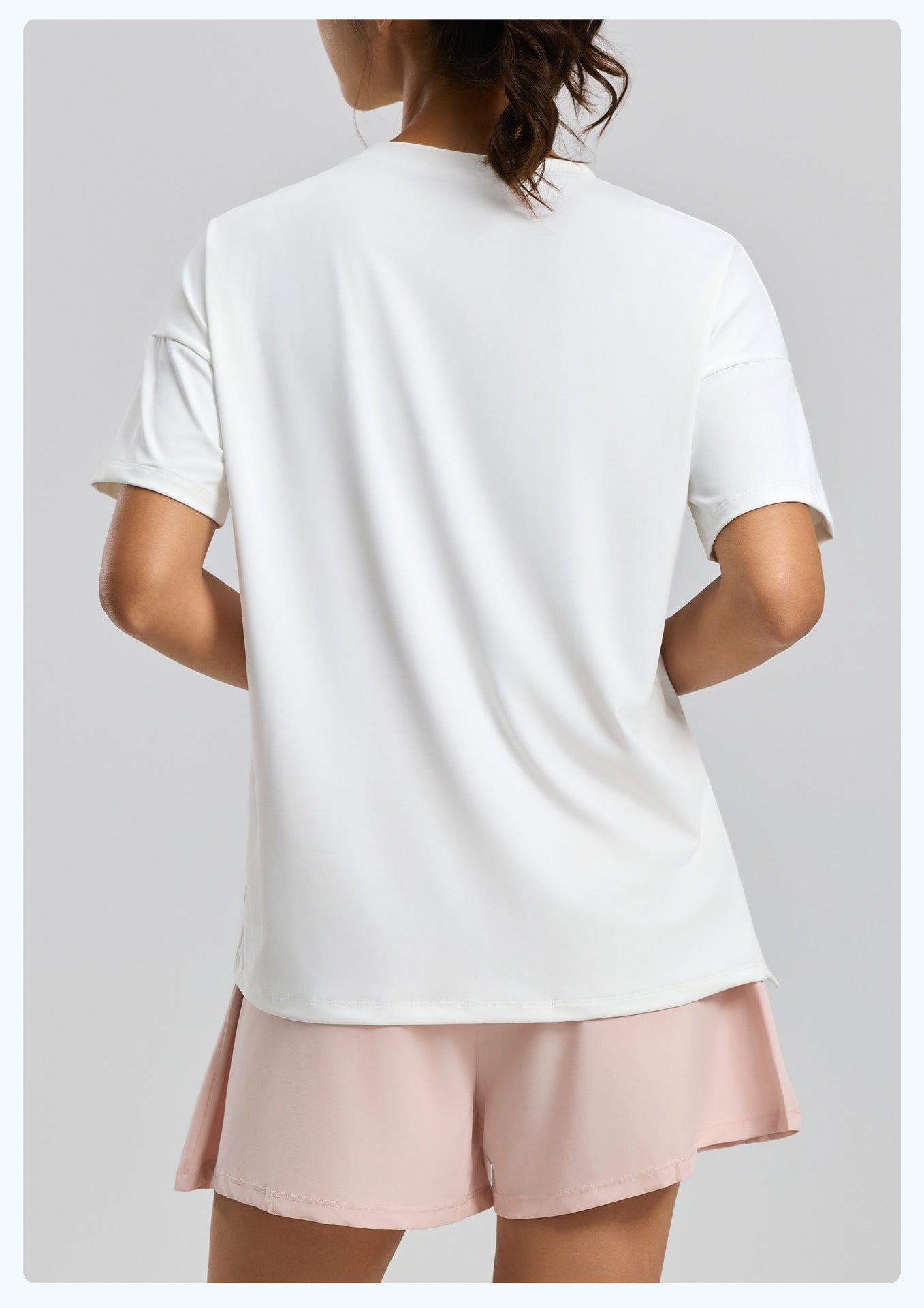New Women's Split Hem Loose Long Sleeve Yoga Top, Casual Yoga Shirt for Running, Training & Fitness