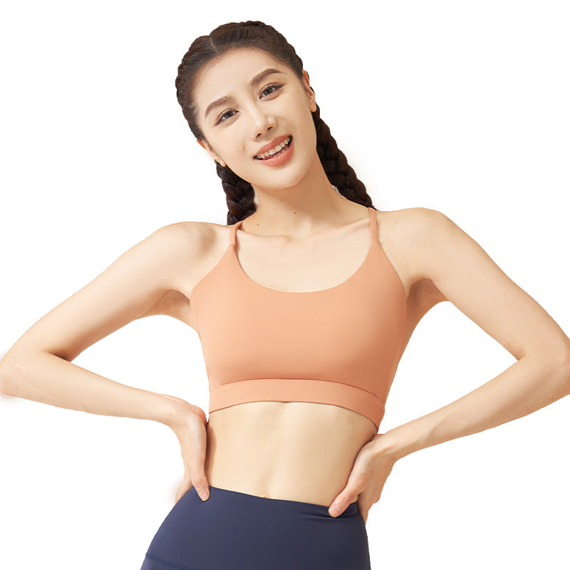 Women's One-Piece Halter Sports Bra, Beauty Back Workout Top for Yoga & Fitness