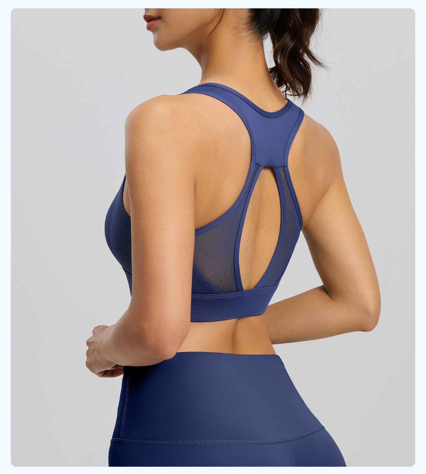 Women's High-Impact Sports Bra, Shockproof & Push-Up Beauty Back Fitness Tank Top for Running & Yoga