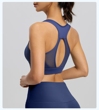 Women's High-Impact Sports Bra, Shockproof & Push-Up Beauty Back Fitness Tank Top for Running & Yoga