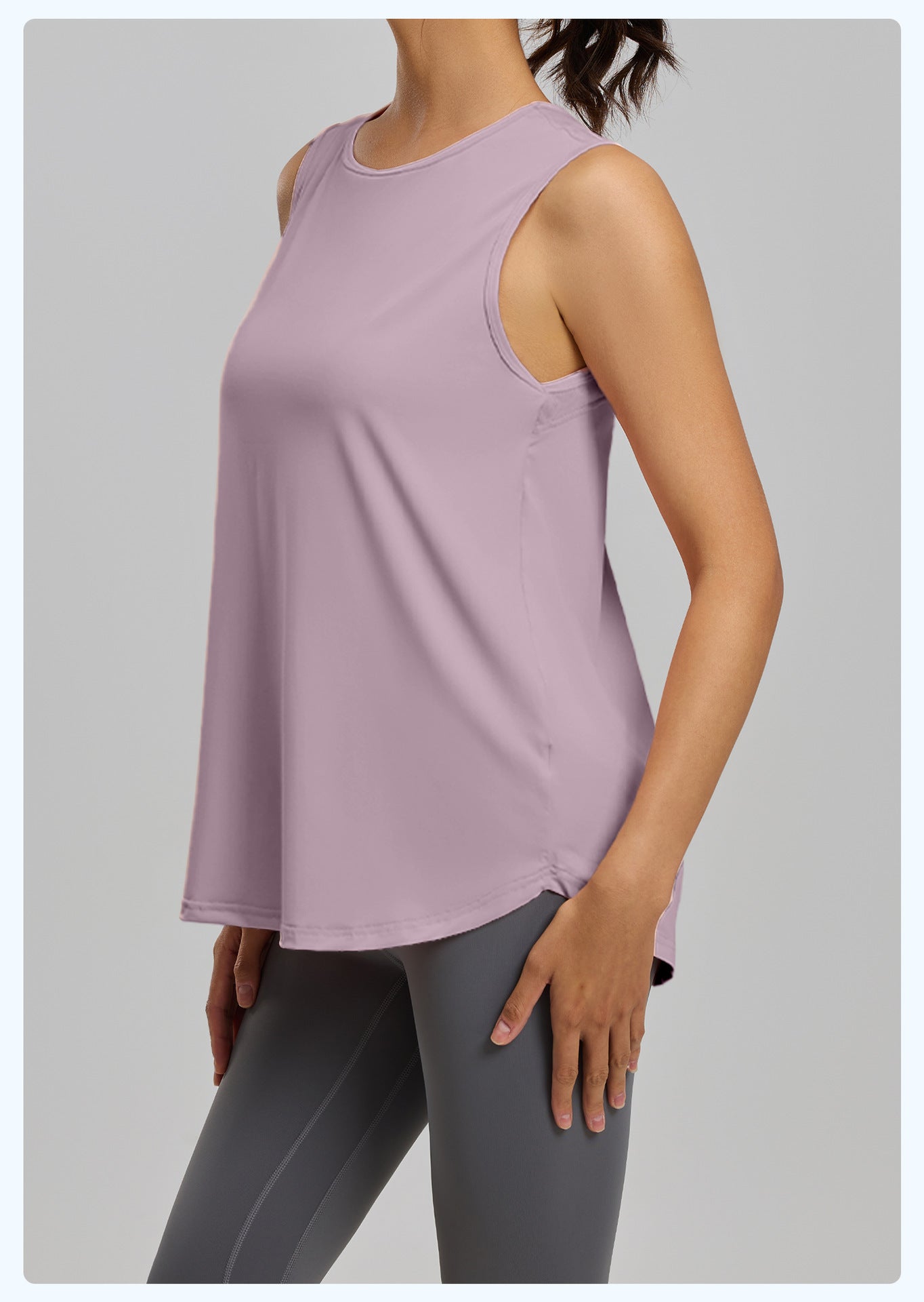 New Women’s Loose Yoga Tank Top, Mesh Back Workout Shirt, Quick-Dry Athletic Top for Running & Fitness