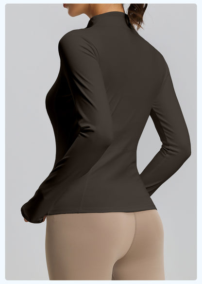 New Women's Slim Fit Sun Protection Jacket, Summer Breathable UV Protection Stand Collar Skin-Tight Sun Clothing