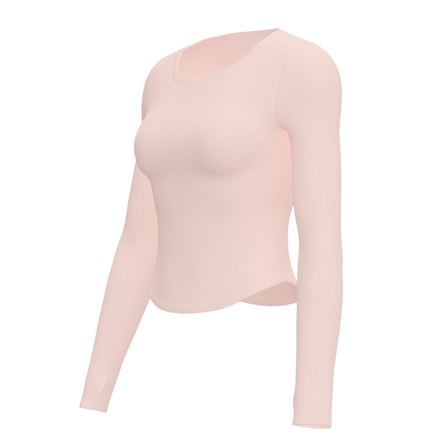 Women's New Long Sleeve Sports Top, Naked Feeling Slim Fit Running Shirt, Built-in Bra Yoga Workout Tee