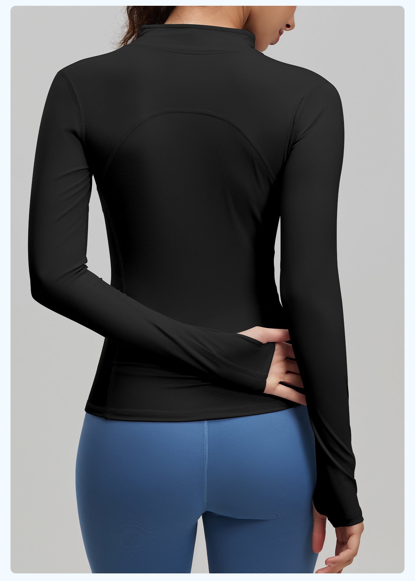 Women's Naked Feeling Yoga Top, Slim Fit Workout Sports Shirt, Tight Training Running Jacket