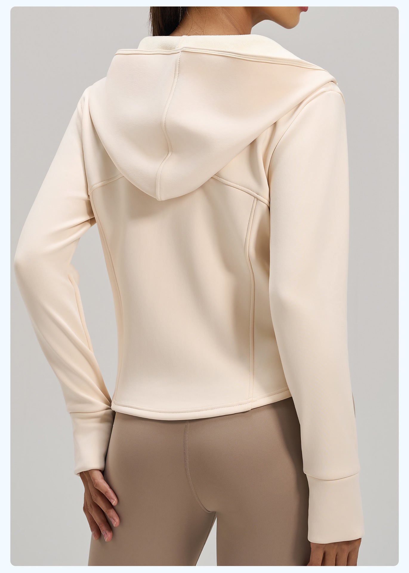 Women's Winter Fleece Lined Thick Sports Jacket, Loose Hooded Casual Yoga Coat with Pockets