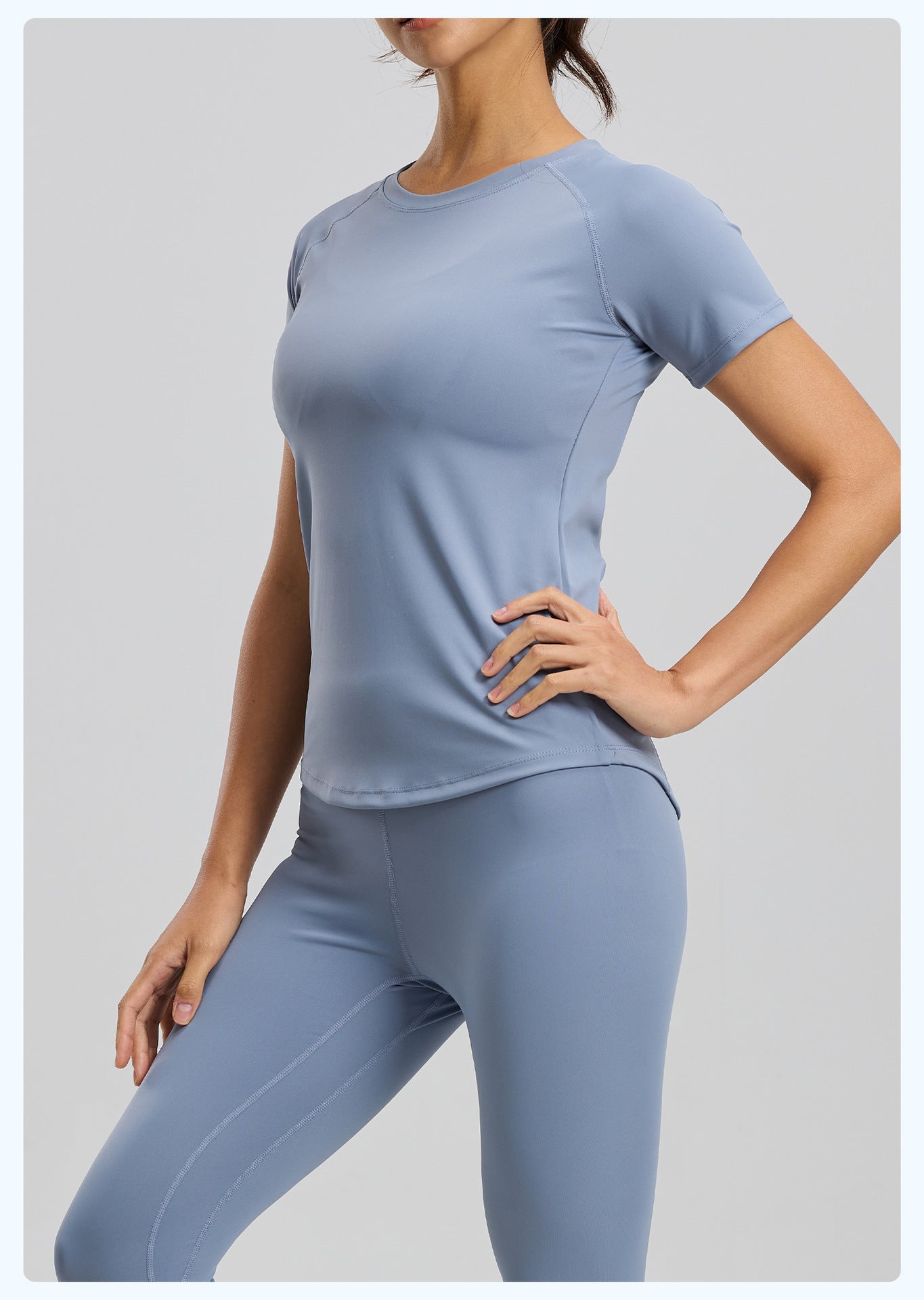 Women's Mesh Yoga Short Sleeve T-Shirt, Breathable Lightweight Fitness Athletic Top, Bust Enhancing & Body Shaping Stretch Sports Tee for Gym, Running & Daily Workout