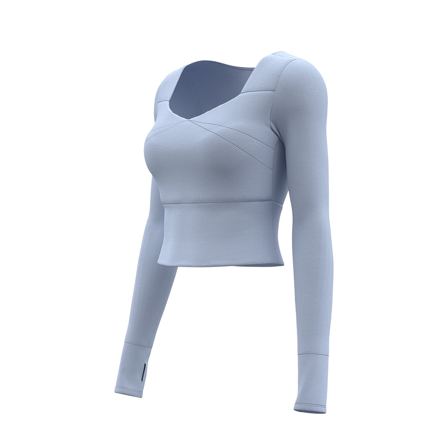 Women's Spliced Long Sleeve Yoga Top with Built-in Bra Pad, Breathable Slim Fit Sports Workout Shirt for Running Fitness