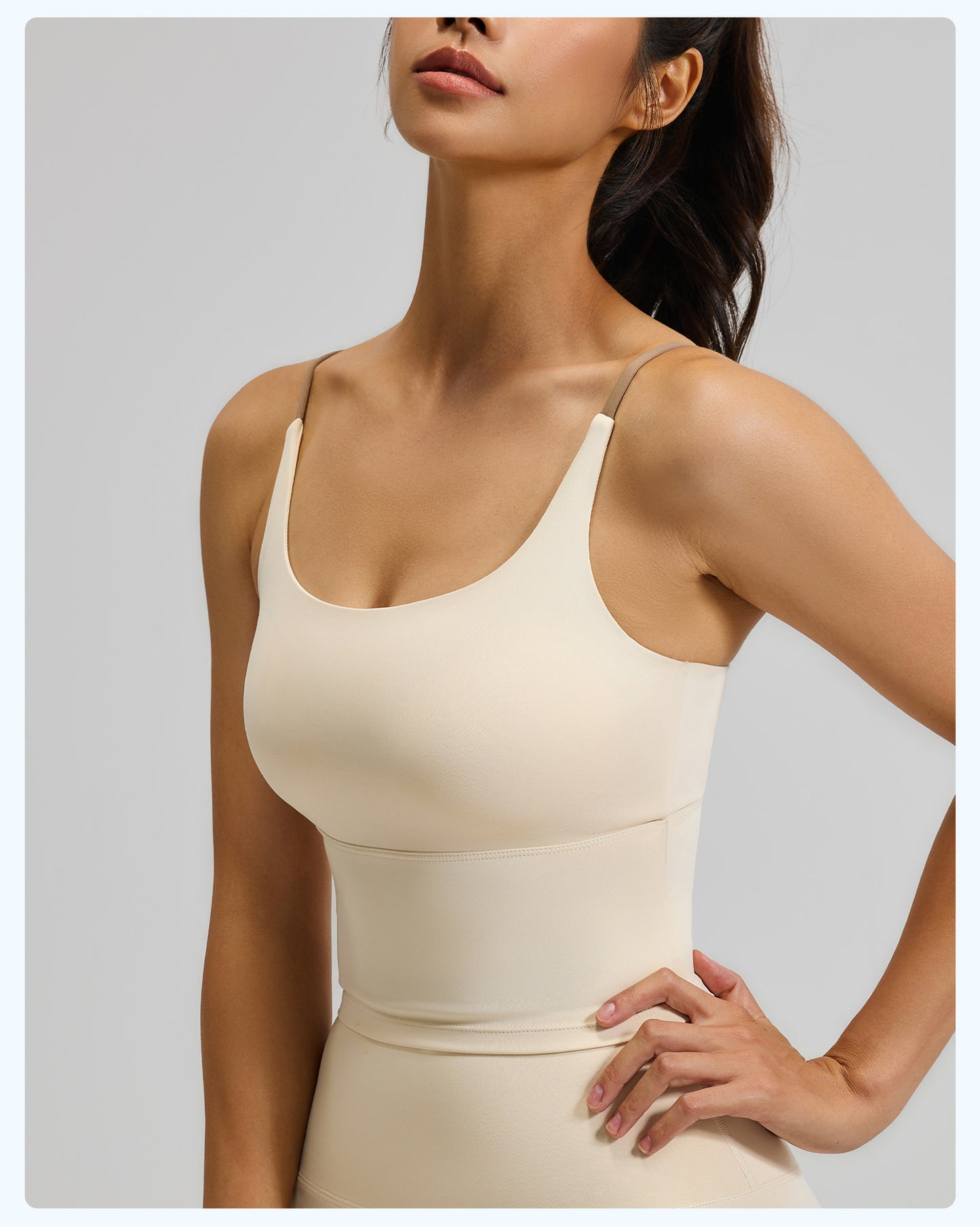 Women's High-Stretch Naked Feeling Sports Bra, Summer Padded Yoga Bra & Fitness Tank Top