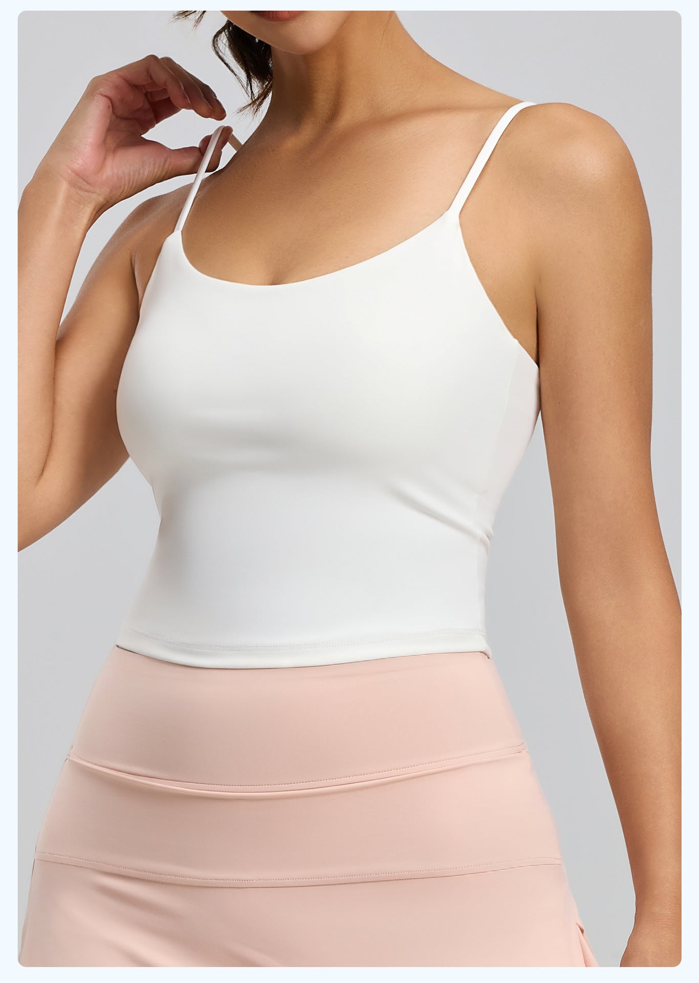 New Style Beauty Back Sports Bra Tank Top for Women, Built-in Cup Camisole, Wearable Outside Yoga Workout Bra