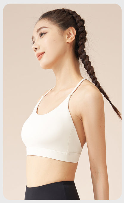 Women's One-Piece Halter Sports Bra, Beauty Back Workout Top for Yoga & Fitness