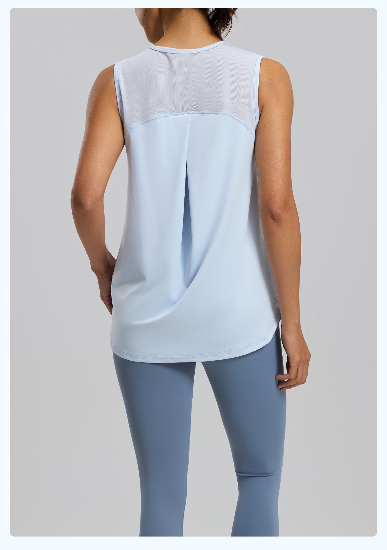 New Women’s Loose Yoga Tank Top, Mesh Back Workout Shirt, Quick-Dry Athletic Top for Running & Fitness