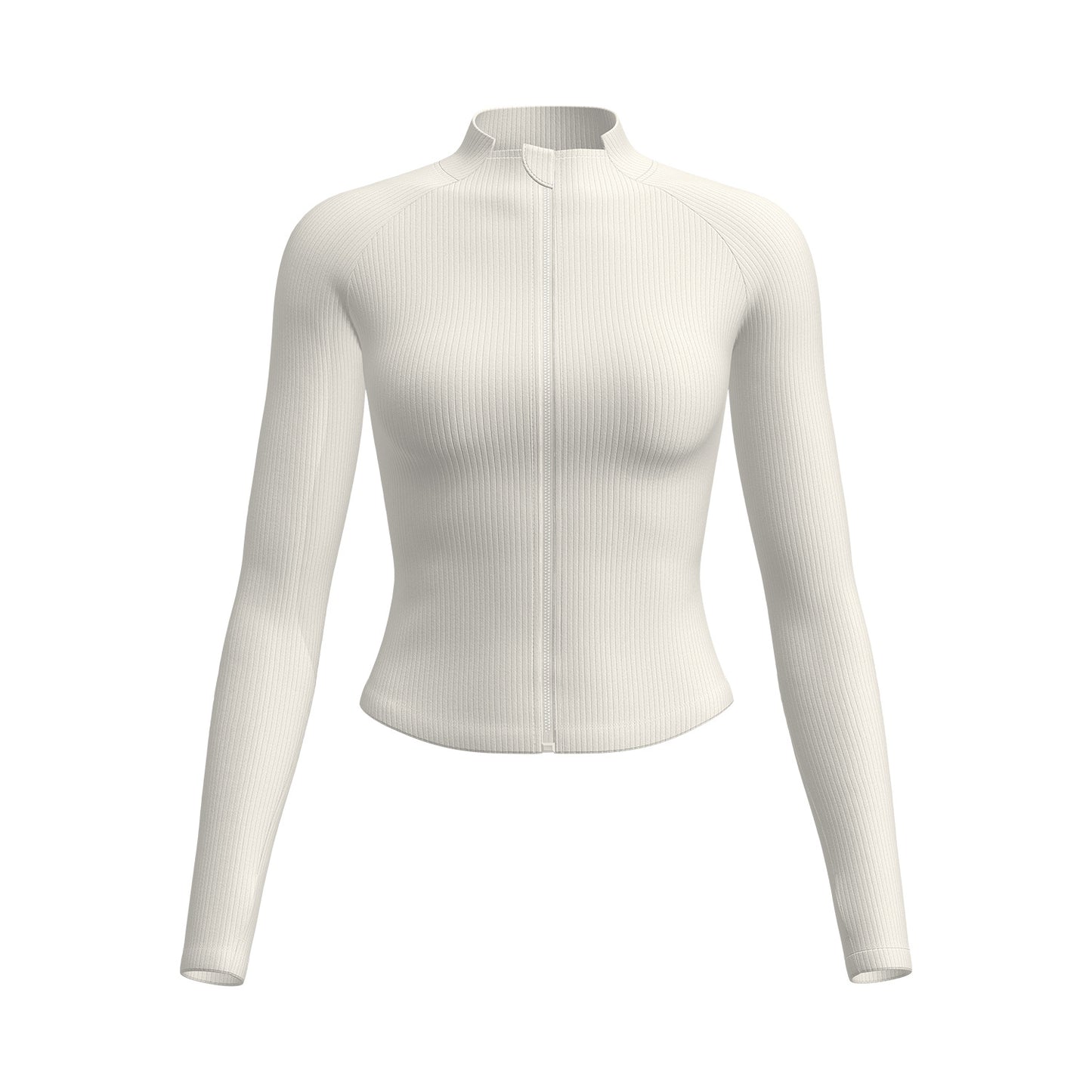 Women's New Zip Up Yoga Jacket, Slim Fit Long Sleeve Sports Coat, Running Training Fitness Outerwear