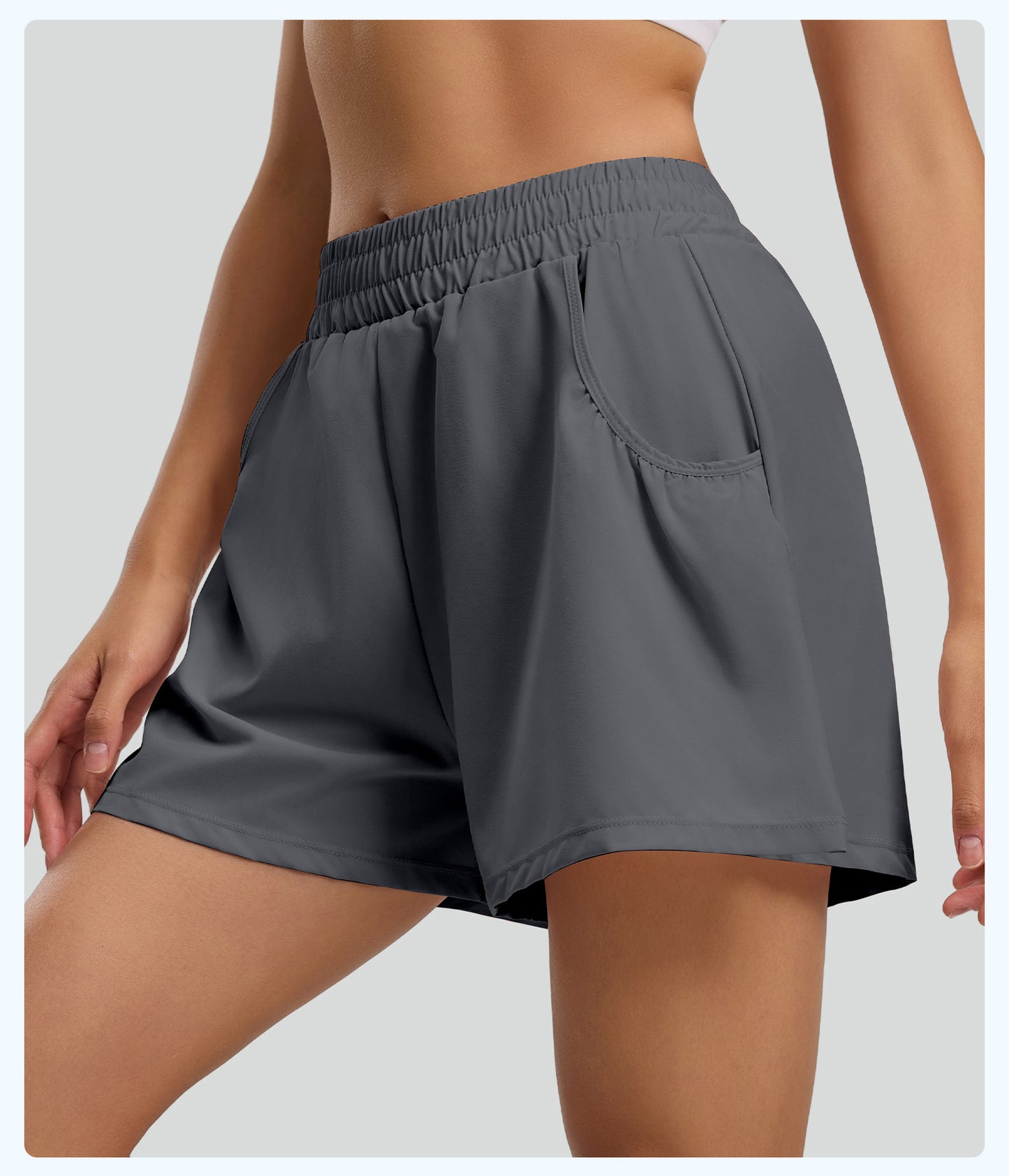 New Women's Yoga Shorts, Casual, Anti-Exposure, High-Waisted, Hip-Lifting, Running, Fitness, Sports Shorts