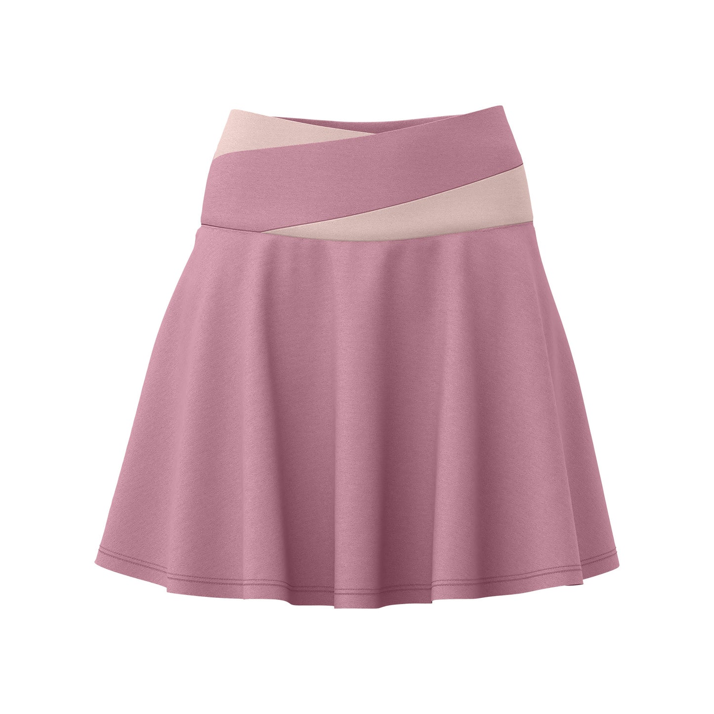 Women's Color Block Naked Feeling Sports Skirt, Anti-Exposure Two-in-One Running Fitness Yoga Skort