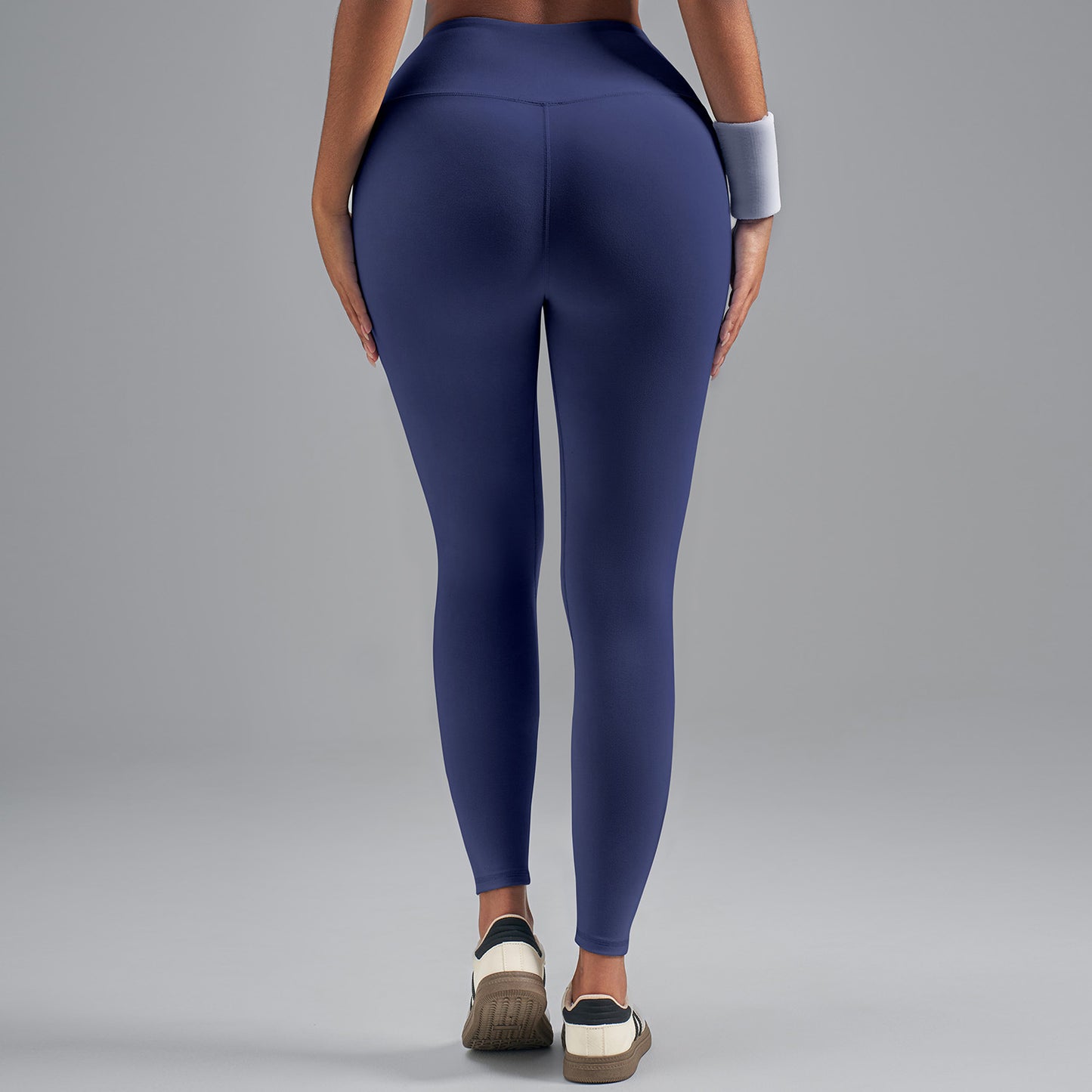 Plus Size Women High Waist Yoga Leggings, Stretchy Fabric Hip Shaping Cut Fitness Workout Pants