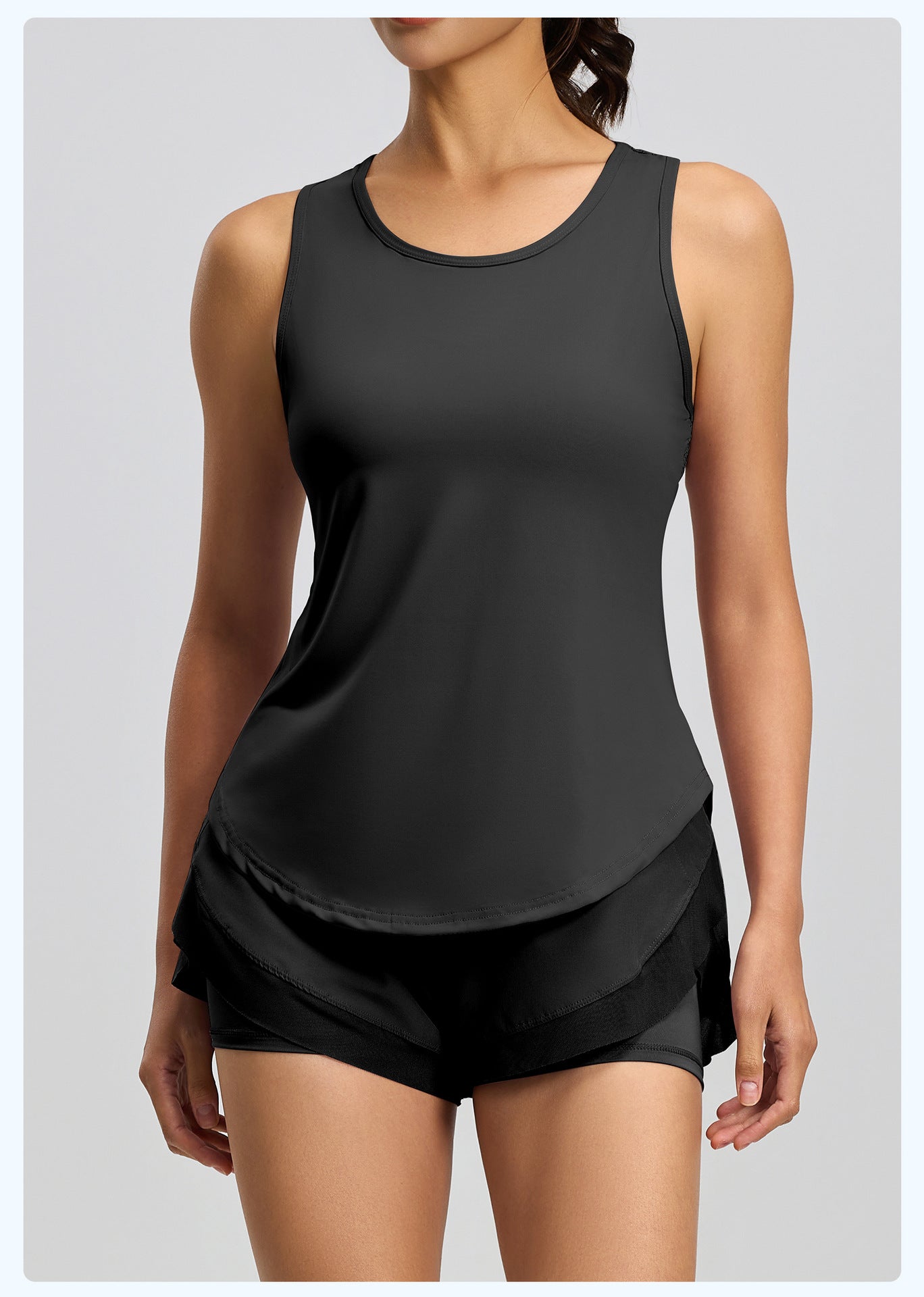 Women's Breathable Mesh Sports Tank, Hollow-Out Beauty Back Design, Nude Feeling Yoga Top