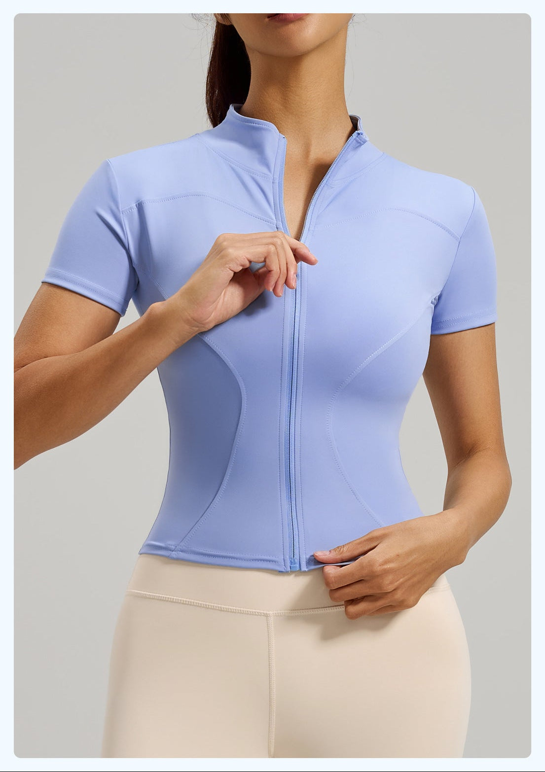 Women's High-Stretch Short Sleeve Yoga Top, Slim Fit Naked Feeling Workout Shirt for Running & Fitness