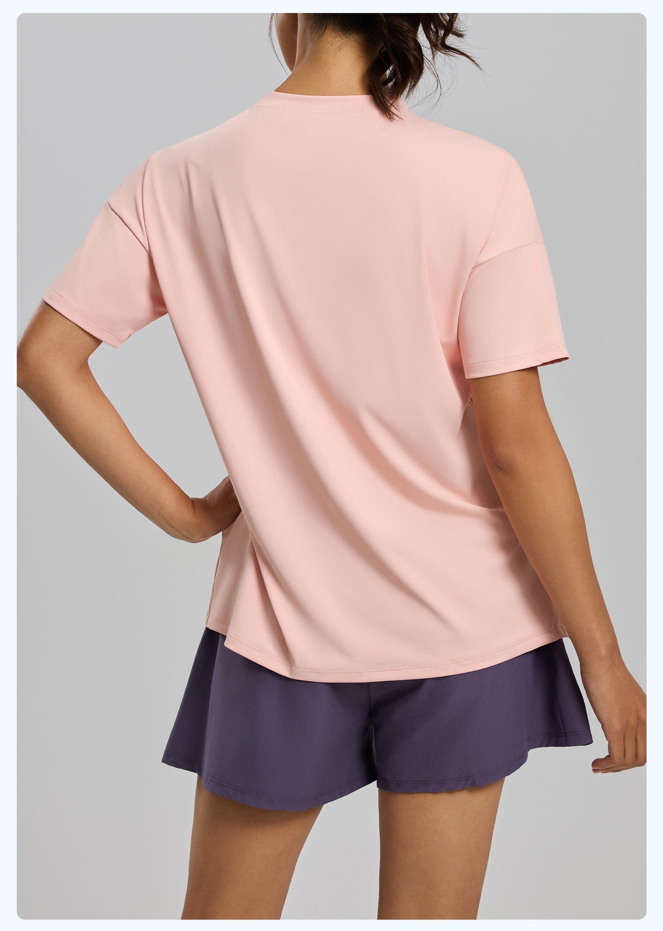 New Women's Split Hem Loose Long Sleeve Yoga Top, Casual Yoga Shirt for Running, Training & Fitness