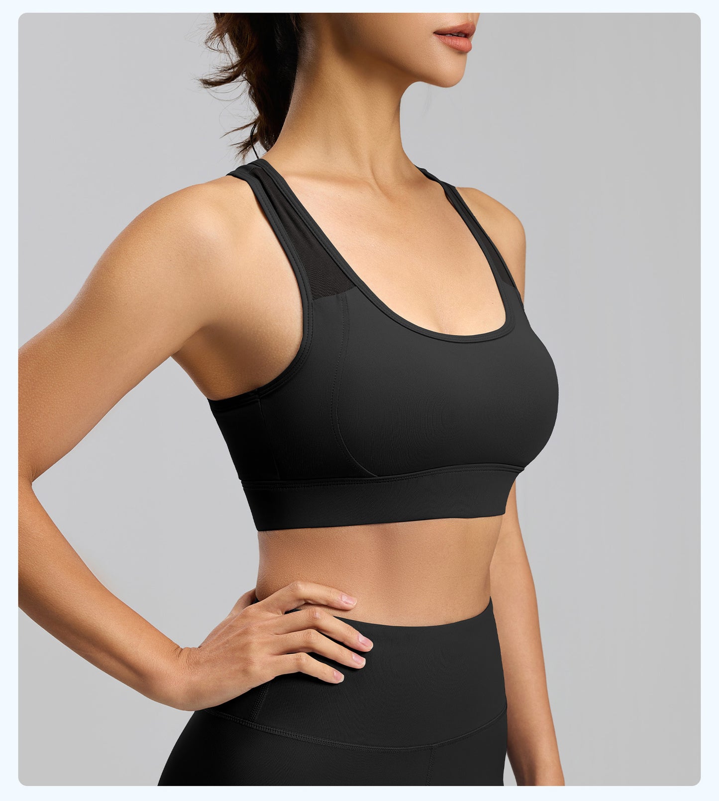 Women's High-Impact Sports Bra, Shockproof & Push-Up Beauty Back Fitness Tank Top for Running & Yoga
