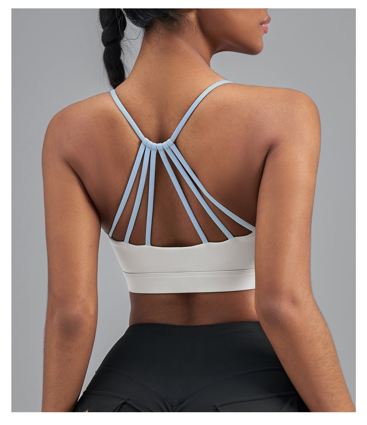 Women's Summer Color Block Sports Bra, High Impact Shockproof Push Up Beauty Back Yoga Workout Top for Running Fitness