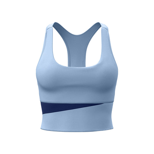 Color Block Sports Bra for Women, High Support Shock Absorption, Push Up Fitness Tank Top, Running Yoga Bra