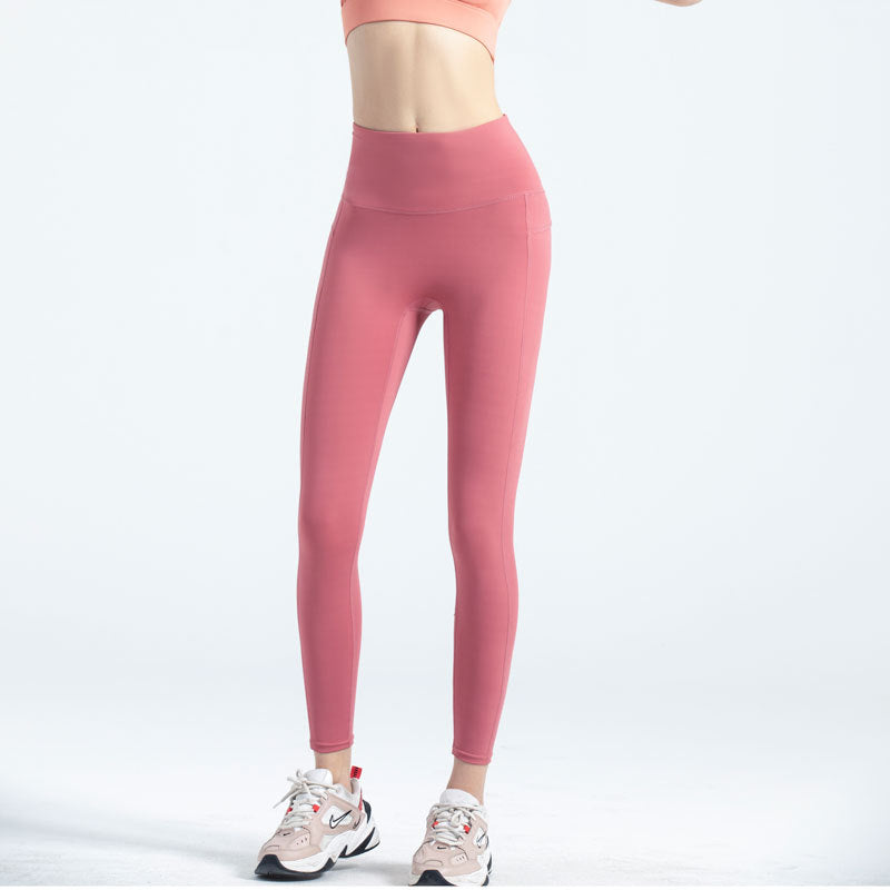 Women's No Front Rise Yoga Pants, High Waist Butt Lifting Workout Leggings, Peach Hip Nylon Naked Feeling Tights