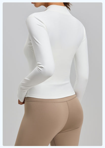 Women's Stitched Line Yoga Jacket, Breathable UV Protection Sun Protection Coat, Slim Lightweight Fitness Workout Outerwear