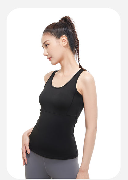 Summer Mesh Cutout Yoga Tank Top, Breathable Nude-Feel Backless Sports Vest, Slim Fit Athletic Top for Women