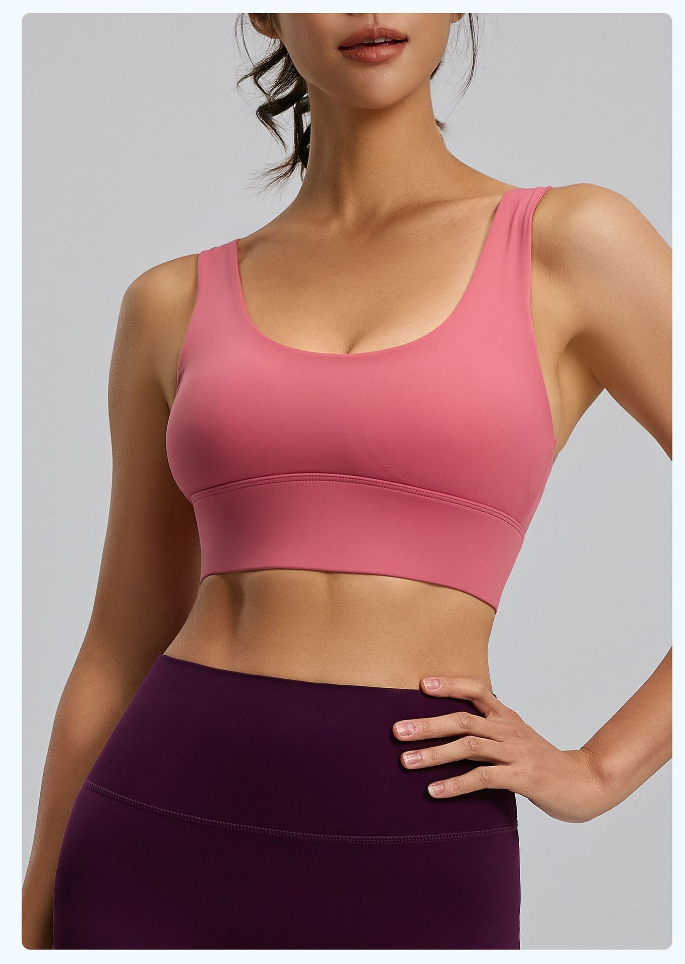 Women's High-Elastic High-Support Shockproof Sports Bra, Removable Pads & Back Hook Closure, Workout Fitness Yoga Bra