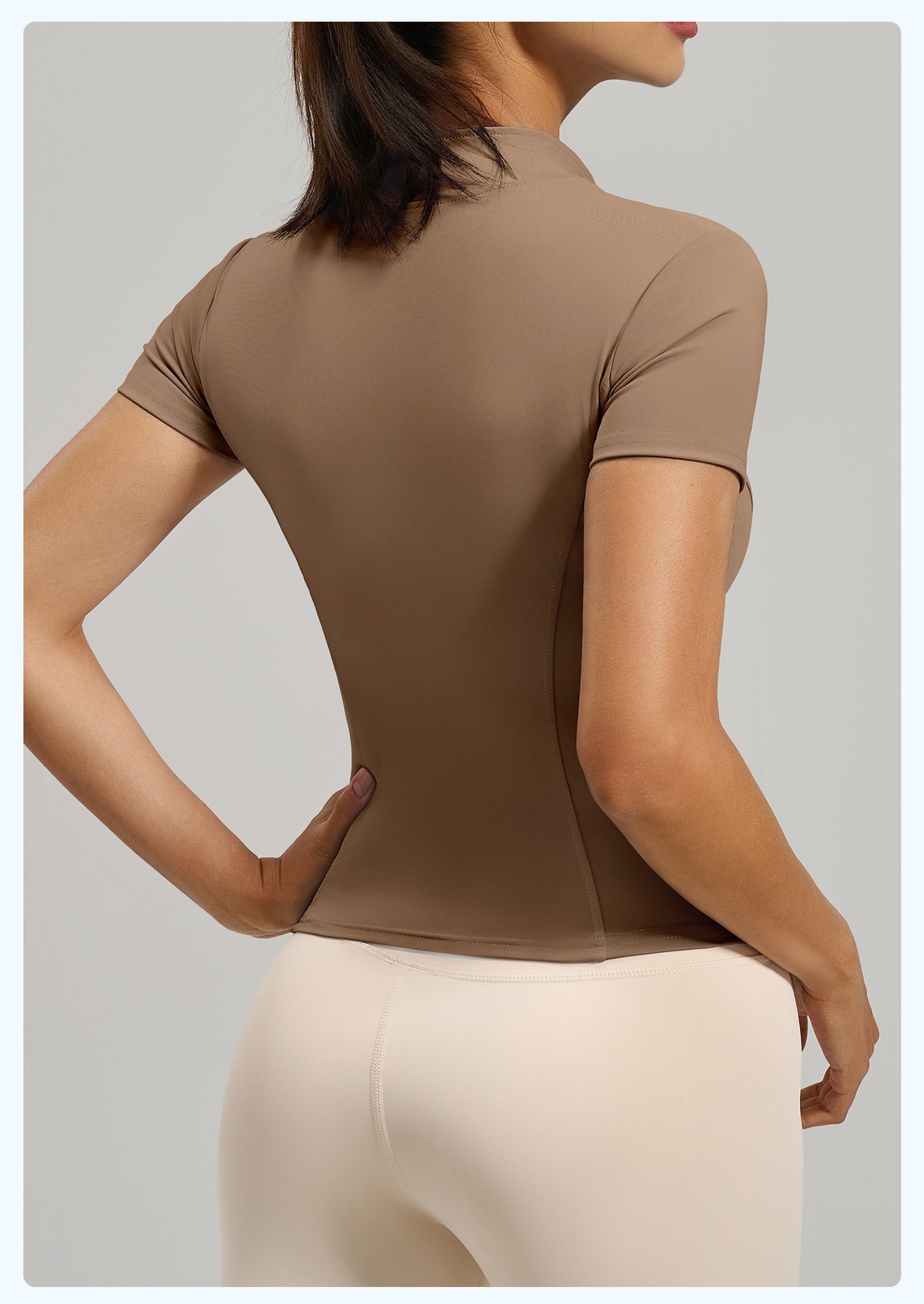 Women's High-Stretch Short Sleeve Yoga Top, Slim Fit Naked Feeling Workout Shirt for Running & Fitness