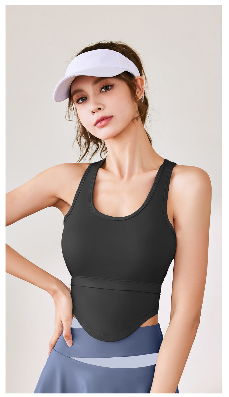 Women's High Support Shockproof Sports Bra, U-Back Yoga Tank Top