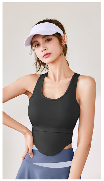 Women's High Support Shockproof Sports Bra, U-Back Yoga Tank Top
