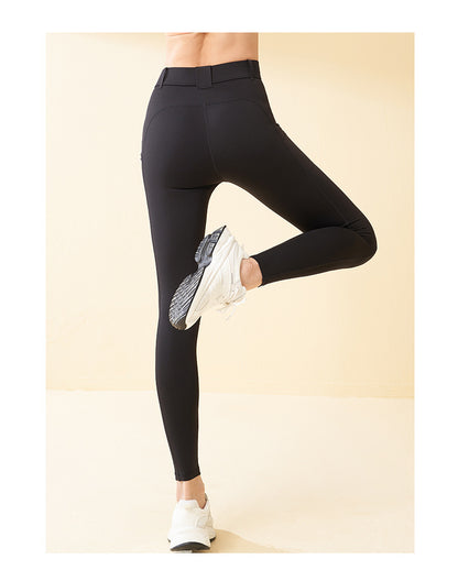 Women's High Waist Butt Lifting Yoga Pants, Slim Fit with Side Pockets, Anti-Rolling High Stretch Naked Feel Workout Leggings