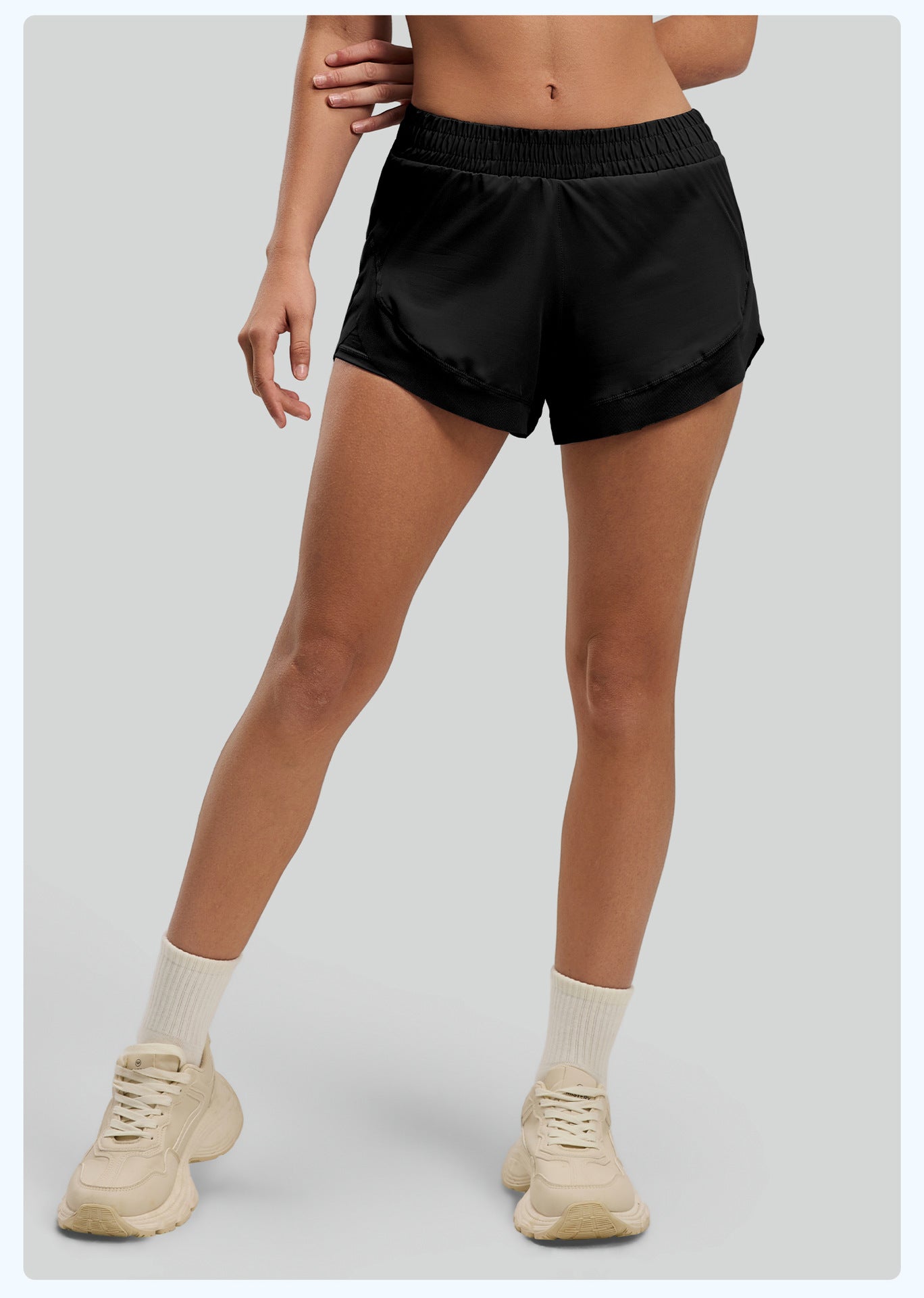 Women's Mesh Yoga Shorts, Peach Butt Lifting Fitness Shorts, Seamless Naked Feeling with Pockets